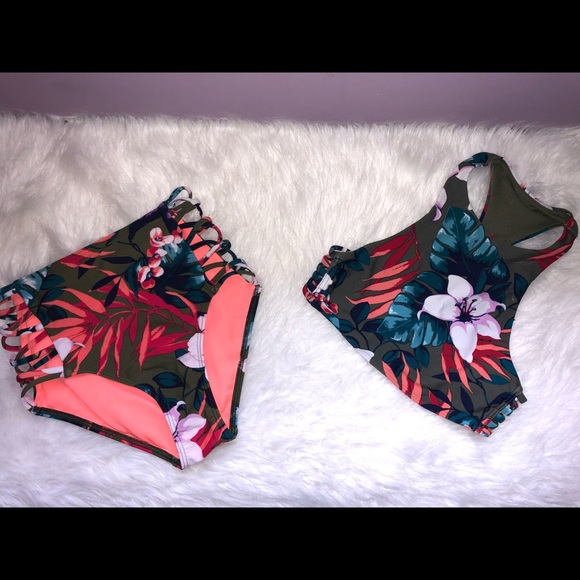 hollister high waisted bathing suits